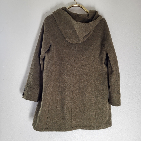 Women's Brown Hooded Coat - Picture 4 of 5